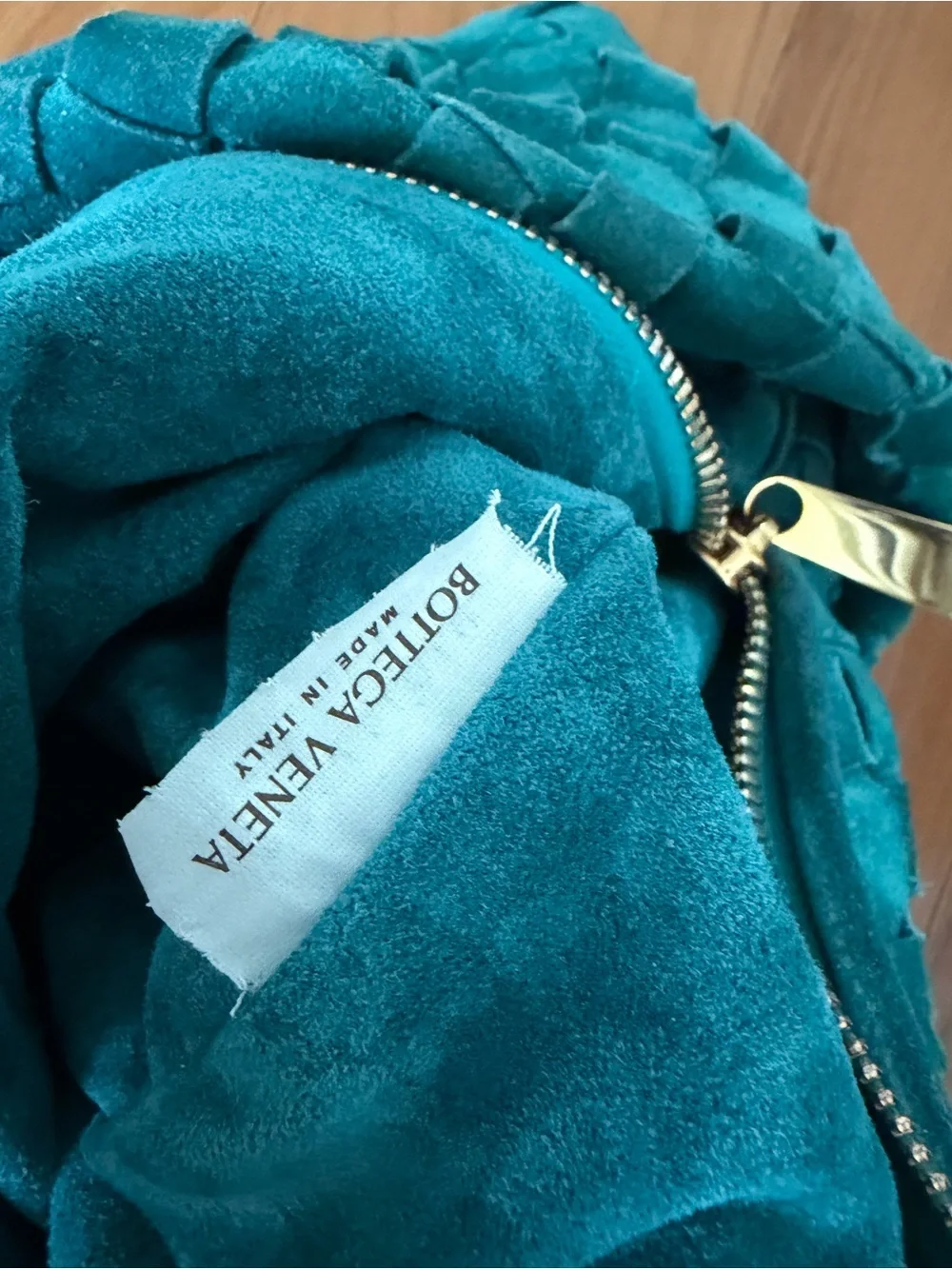 Bottega suede jodie scuba (teal color)